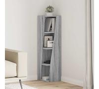 vidaXL Mobile angolare Grigio Sonoma 27,5x27x102cm Legno multistrato