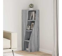 vidaXL Mobile angolare Grigio Sonoma 32x32x102cm Legno multistrato