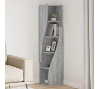 vidaXL Mobile angolare Grigio Sonoma 32x32x140cm Legno multistrato