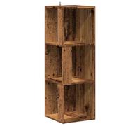 vidaXL Mobile Angolare Legno Antico 33x33x100 cm Legno Multistrato, armadietto angolare, scaffale, scaffale ad Angolo, armadietti angolari