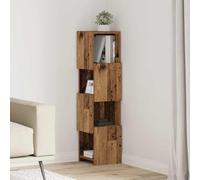 vidaXL Mobile angolare Legno vecchio 25,5x25x102cm Legno multistrato