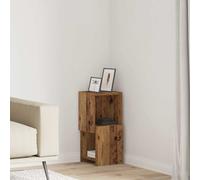 vidaXL Mobile angolare Legno vecchio 25,5x25x55cm Legno multistrato