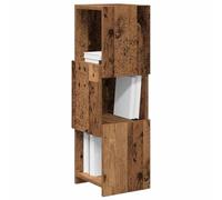 vidaXL Mobile angolare bianco 25,5 x 25 x 80 cm legno di ingegneria, mobile di stoccaggio moderno, armadio ad angolo rettangolare, decorazione durevole, soluzione funzionale e compatta