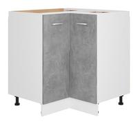Armadio Angolare Grigio Cemento 75,5x75,5x80,5 cm in Truciolato