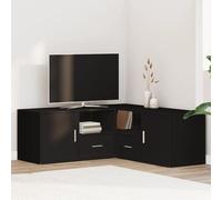 vidaXL Mobile Angolare Nero 200x40x45 cm in Truciolato