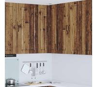 vidaXL Mobile angolare per parete PORTO Legno vecchio 57 x 57 x 100 cm
