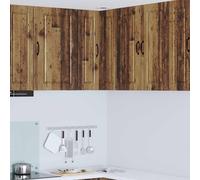 vidaXL Mobile angolare per parete PORTO Legno vecchio 57 x 57 x 80 cm