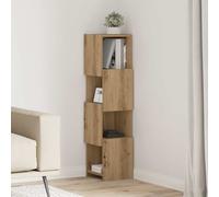 vidaXL Mobile angolare Rovere artigianale 25,5x25x102cm