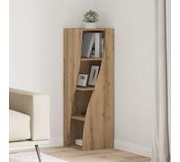 vidaXL Mobile angolare Rovere artigianale 32x32x102cm