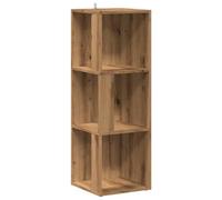 vidaXL Mobile Angolare Rovere Artigianale 33x33x100 cm in Truciolato, armadietto angolare, scaffale, scaffale ad Angolo, armadietti angolari