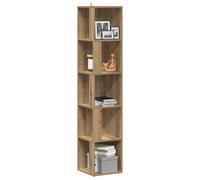 vidaXL Mobile Angolare Rovere Artigianale 33x33x165 cm in Truciolato