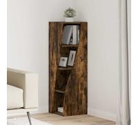 vidaXL Mobile angolare Rovere fumé 32x32x102cm Legno multistrato