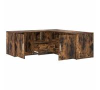 vidaXL Mobile Angolare Rovere Fumo 200x40x45 cm in Truciolato