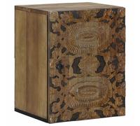 vidaXL Armadietto sospeso da bagno con contenitore marrone, 38 x 33,5 x 48 cm, bagno, rettangolare, moderno, elegante infissi, grande specchio, illuminazione brillante, piastrelle eleganti, elegante