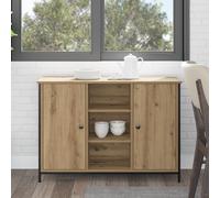 vidaXL Mobile Artisan in Rovere 100x35x70 cm Legno Ingegnerizzato e Acciaio
