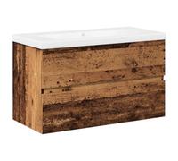 vidaXL Mobile Bagno con Lavabo Integrato Legno Antico 81x39,5x49 cm, Mobile lavandino Bagno, Mobile Bagno vanità, Mobile lavabo per Bagno