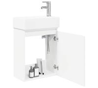 vidaXL Mobile bagno con rubinetto Bianco 45,5 x 22,5 x 84 cm,