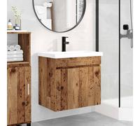 vidaXL Mobile bagno con rubinetto Legno antico 61 x 40 x 74,5 cm