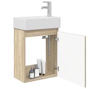 vidaXL Mobile bagno con rubinetto Rovere Sonoma 45,5 x 22,5 x 84 cm,