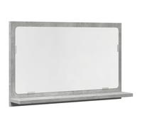 vidaXL Mobile Bagno con Specchio Grigio Cemento 60x11x37 cm Truciolato, Mobile a Specchio con ripiano, Mobile da Bagno, Mobile da Trucco con Specchio