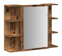 vidaXL Mobile Bagno con Specchio Legno Antico Legno Multistrato, Armadio a Specchio, armadietto a Muro con Specchio, armadietto a Specchio per Bagno