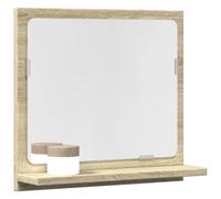 vidaXL Mobile Bagno con Specchio Rovere Sonoma 40x11x37 cm Truciolato