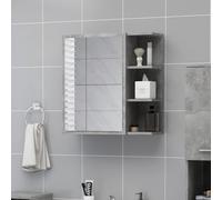 vidaXL Mobile Bagno Specchio Grigio Cemento 62,5x20,5x64cm Multistrato