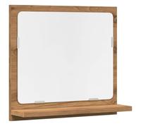 vidaXL Mobile Bagno Specchio Rovere Artigianale 40x11x37 cm Truciolato, Mobile a Specchio con ripiano, Mobile da Bagno, Mobile da Trucco con Specchio