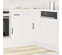 vidaXL Mobile Base ad Angolo Cucina Kalmar Bianco Lucido in Truciolato