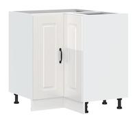 vidaXL Mobile Base ad Angolo Cucina Kalmar Bianco Lucido in Truciolato