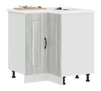vidaXL Mobile Base ad Angolo Cucina Kalmar Grigio Sonoma in Truciolato