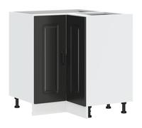vidaXL Mobile Base ad Angolo Cucina Kalmar Nero in Legno Multistrato