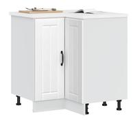 vidaXL Mobile Base ad Angolo Cucina Lucca Bianco in Legno Multistrato