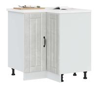 vidaXL Mobile Base ad Angolo Cucina Lucca Grigio Cemento in Truciolato