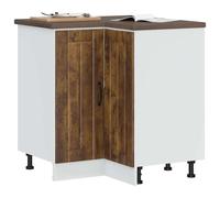 vidaXL Mobile Base ad Angolo Cucina Lucca Rovere Fumo in Truciolato