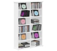 vidaXL Mobile CD in legno di ingegneria, 60 x 17 x 92 cm, colore: Bianco