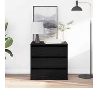 vidaXL Mobile con Cassetti 3-Cassetto Nero 61 x 41 x 58 cm