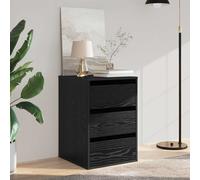 vidaXL Mobile con Cassetti 3-Cassetto Rovere Nero 41 x 40 x 58 cm