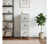 vidaXL Mobile con Cassetti 33 x 34,5 x 90 cm Legno ingegnerizzato