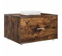 vidaXL Mobile con cassetti Rovere affumicato MDF con impiallacciatura 55 x 45 x 31 cm con ruote