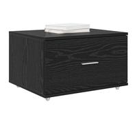 vidaXL Mobile con cassetti Rovere Nero Compatto 55 x 45 x 31 cm Legno ingegnerizzato con ruote