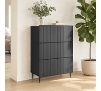 vidaXL Mobile con Cassetti 66 x 34,5 x 92 cm Legno ingegnerizzato Nero