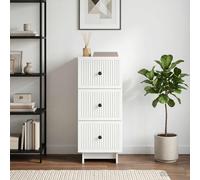vidaXL Mobile con Cassetti Bianco 33 x 34,5 x 90 cm