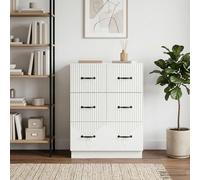 vidaXL Mobile con Cassetti Bianco 66 x 34,5 x 87 cm