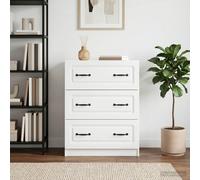 vidaXL Mobile con Cassetti Bianco 66 x 34,5 x 87 cm, Unità di stoccaggio vintage, mobiletto rettangolare, organizer multifunzionale per il soggiorno