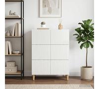 vidaXL Mobile con Cassetti Bianco Lucido 66 x 34,5 x 90 cm, Armadio Vintage, Design Rettangolare, Unità Funzionale in Legno, Organizer per la Vita, Spazio di Stoccaggio Ampio