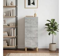vidaXL Mobile con Cassetti Grigio Cemento 33 x 34,5 x 90 cm, Mobile Vintage rettangolare per il soggiorno, ampio spazio, organizzatore stiloso per interni, arredo funzionale