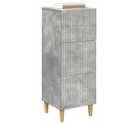 vidaXL Mobile con Cassetti Grigio Cemento 33 x 34,5 x 90 cm, Mobile Vintage rettangolare per il soggiorno, ampio spazio, organizzatore stiloso per interni, arredo funzionale