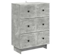 vidaXL Mobile con Cassetti Grigio Cemento 66 x 34,5 x 90 cm, Mobiletto Vintage per Il Soggiorno, Armadietto con Cassetti, Organizzatore in Legno, Mobili Interni Compatti