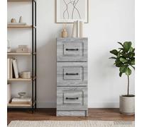 vidaXL Mobile con Cassetti Grigio Sonoma 33 x 34,5 x 87 cm